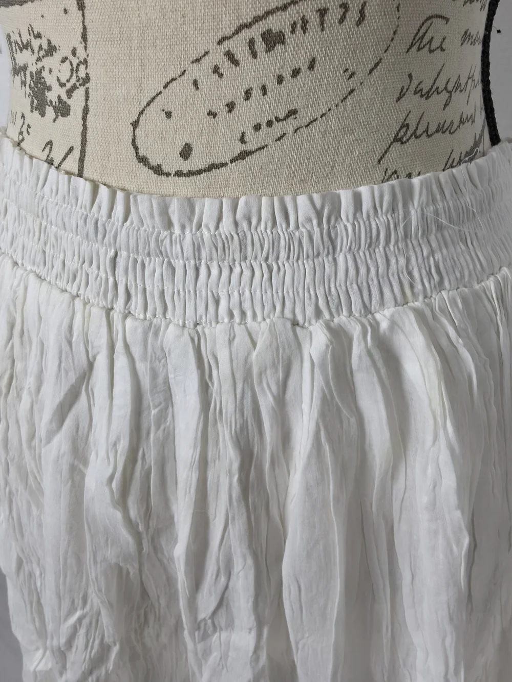 NWT Chaudry KC White Cotton Gauze Maxi Skirt Boho Peasant Festival Flowy - M - Picture 2 of 6